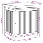 vidaXL Boîte à coussins d'extérieur 60x50x61 cm bois massif d'acacia