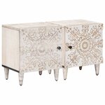 vidaXL Cabinet de chevet 2 Pièces Blanc 40 x 33 5 x 46 cm