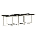 vidaXL Ensemble à manger de jardin et coussins 15 Pièces gris clair rotin