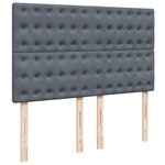 vidaXL Sommier à lattes de lit et matelas Gris foncé 160x200cm Velours