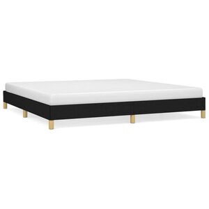 vidaXL Cadre de lit sans matelas noir 200x200 cm tissu