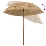 vidaXL Parasol de plage Marron Ø 206 x 209.5 cm Acier
