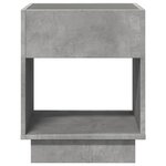 vidaXL Table basse avec LED infini gris béton 40x40x50 cm