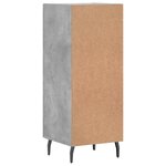 vidaXL Buffet Gris béton 34 5x34x90 cm Bois d'ingénierie
