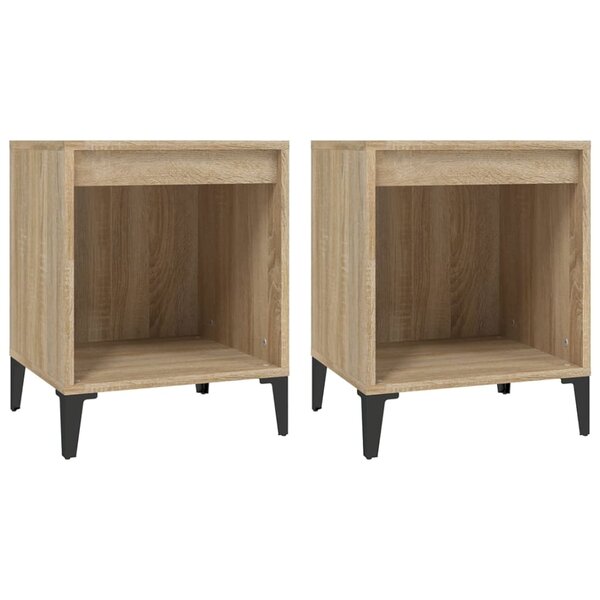 vidaXL Tables de chevet 2 Pièces Chêne sonoma 40x35x50 cm
