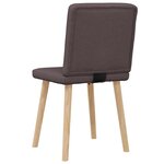 vidaXL Chaises à manger lot de 2 marron foncé tissu