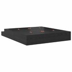 vidaXL Cadre de lit de rangement Chêne noir 180x200 cm