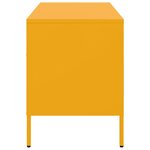 vidaXL Meuble TV jaune moutarde 68x39x50 5 cm acier laminé à froid