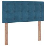 vidaXL Cadre de lit ottoman avec matelas bleu foncé 90x200 cm velours