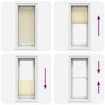 vidaXL Store plissé crème 65x150 cm largeur du tissu 64 4 cm polyester