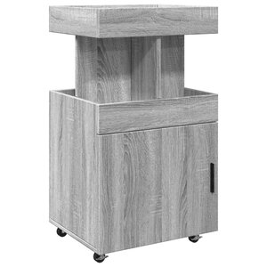 vidaXL Chariot de bar sonoma gris 50x41x89 cm bois d'ingénierie