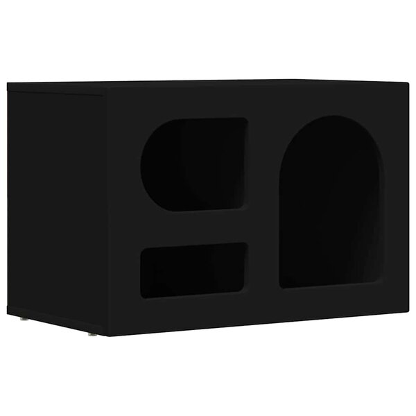 vidaXL Meuble TV Noir 60 x 35 x 40 cm Bois d'ingénierie