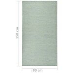 vidaXL Tapis à tissage plat d'extérieur 80x150 cm Turquoise