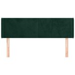 vidaXL Tête de lit avec oreilles Vert foncé 147x16x78/88 cm Velours