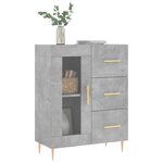vidaXL Buffet gris béton 69 5x34x90 cm bois d'ingénierie