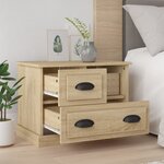 vidaXL Table de chevet chêne sonoma 60x39x45 cm