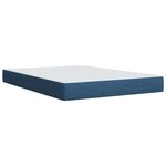 vidaXL Sommier à lattes de lit avec matelas Bleu 140x200 cm Tissu