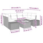 vidaXL Ensemble de canapé de jardin 7 pièces avec coussins gris clair en rotin synthétique