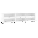 vidaXL Meuble TV blanc brillant 150x30x44 5 cm bois d'ingénierie