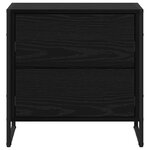 vidaXL Table de chevet avec tiroir 2 Pièces Chêne noir 50 x 39 5 x 50 cm