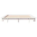 vidaXL Cadre de lit sans matelas blanc 135x190 cm bois de pin massif