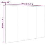 vidaXL Tête de lit Chêne sonoma 120x1 5x80 cm Bois d'ingénierie