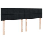 vidaXL Sommier à lattes de lit avec matelas Noir 180x200 cm Velours