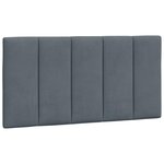 vidaXL Cadre de lit avec LED sans matelas Hanko gris foncé 100x203 cm velours