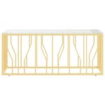 vidaXL Table basse 110x45x45 cm acier inoxydable et verre