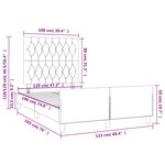 vidaXL Cadre de lit sans matelas vert foncé 120x190 cm velours