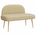 vidaXL Banc rembourré avec dossier Vert gris clair 110 x 60 x 76 cm