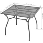 vidaXL Ensemble de salle à manger de jardin 3 Pièces Acier Anthracite