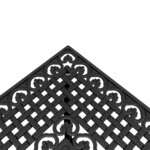 vidaXL Table de jardin noir 80x80x75 cm aluminium coulé