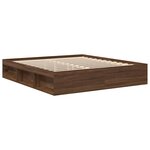 vidaXL Cadre de lit sans matelas chêne marron 200x200 cm