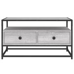 vidaXL Meuble TV sonoma gris 80x35x45 cm bois d'ingénierie
