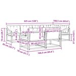 vidaXL Ensemble de canapés d'extérieur 7 Pièces Blanc et Beige