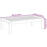 vidaXL Table de jardin 100x50x27 cm bois d'acacia solide