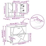 vidaXL Ensemble de mobilier de salle de bain 4 Pièces chêne artisanal