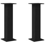 vidaXL Support de Plante 2 Pièces Chêne noir 30 x 30 x 95 cm