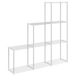 vidaXL Étagère de rangement blanc 43 x 27 x 90 cm Aluminium