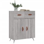 vidaXL Buffet sonoma gris 69 5x34x90 cm bois d'ingénierie