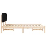 vidaXL Cadre de lit avec tête de lit rembourrée Noir 120 x 190 cm