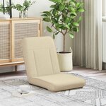 vidaXL Fauteuil de sol ajustable Crème Tissu
