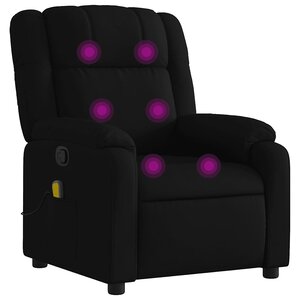 vidaXL Fauteuil de massage inclinable noir tissu