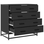 vidaXL Commode noir 70x41x70 cm bois d'ingénierie