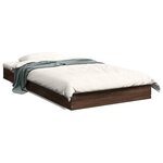 vidaXL Cadre de lit sans matelas chêne marron 100x200 cm
