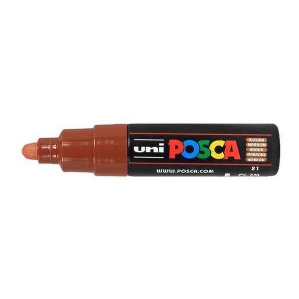 Marqueur pointe large conique PC7M M Marron POSCA