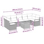 vidaXL Ensemble Canapé de Jardin 8 Pièces avec Coussins Beige en Rattan Synthétique