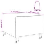 vidaXL Housse pour mobilier d'extérieur 60 x 60 x 45 cm Tissu 210D