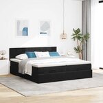 VidaXL Cadre de lit ottoman avec matelas noir 180x200cm velours